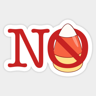 No Candy Corn Halloween Sweet - Anti-Candy Corn Sticker